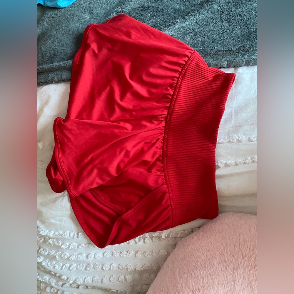 Free people game time shorts in red size small